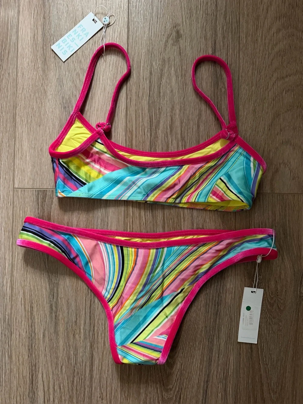 Brand new Frankie’s Bikinis Dallas Shine Bikini rainbow